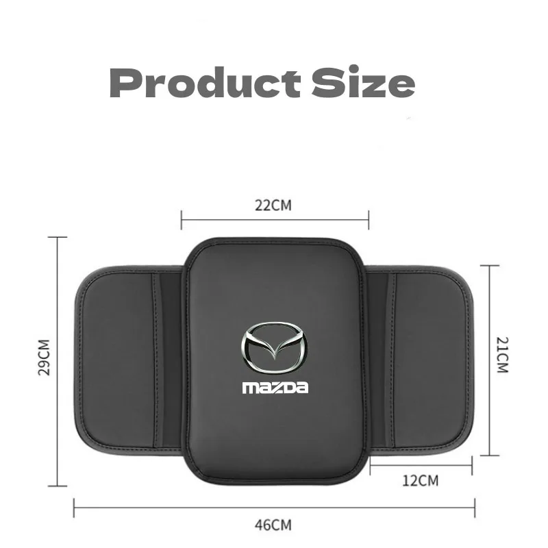 Car Armrest Box Protector Pad Central Console Cushion Cover for Mazda Atenza Demio CX3 CX5 CX7 CX30 MX3 MX5 Speed MPE MS Car