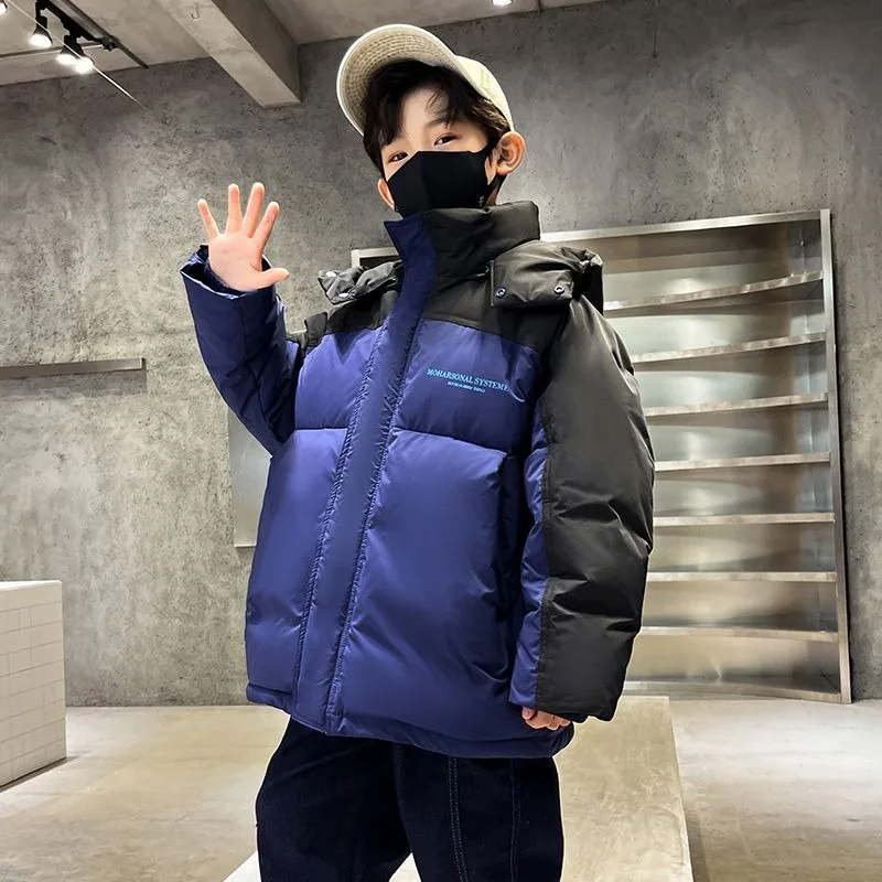 

Boys Down Jacket 2025 New Thickened Big Kids Cotton Coat Trendy Winter Fashion Outdoor