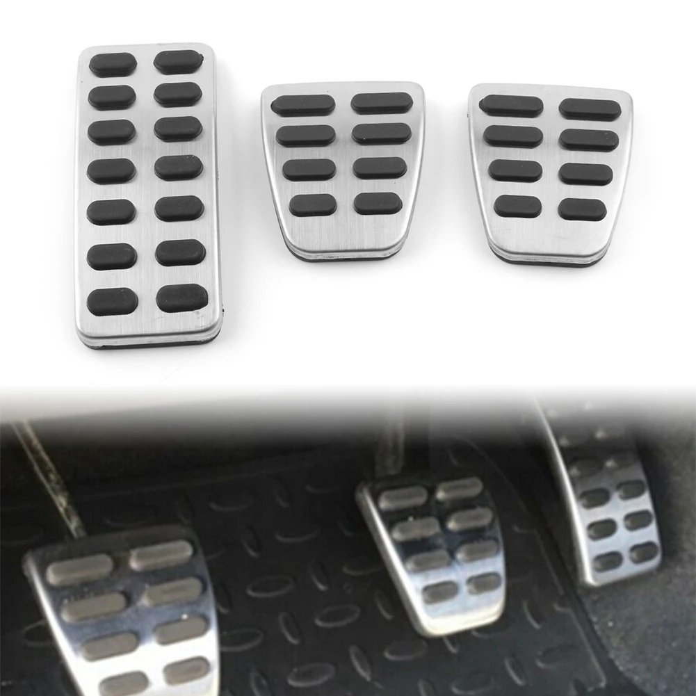 3Pcs/Set Car Gas Brake Pedal Footrest Pad Kit For Hyundai Solaris Accent Verna IX25 I20 2011-2019 & For Kia Rio Soul K2 KX3