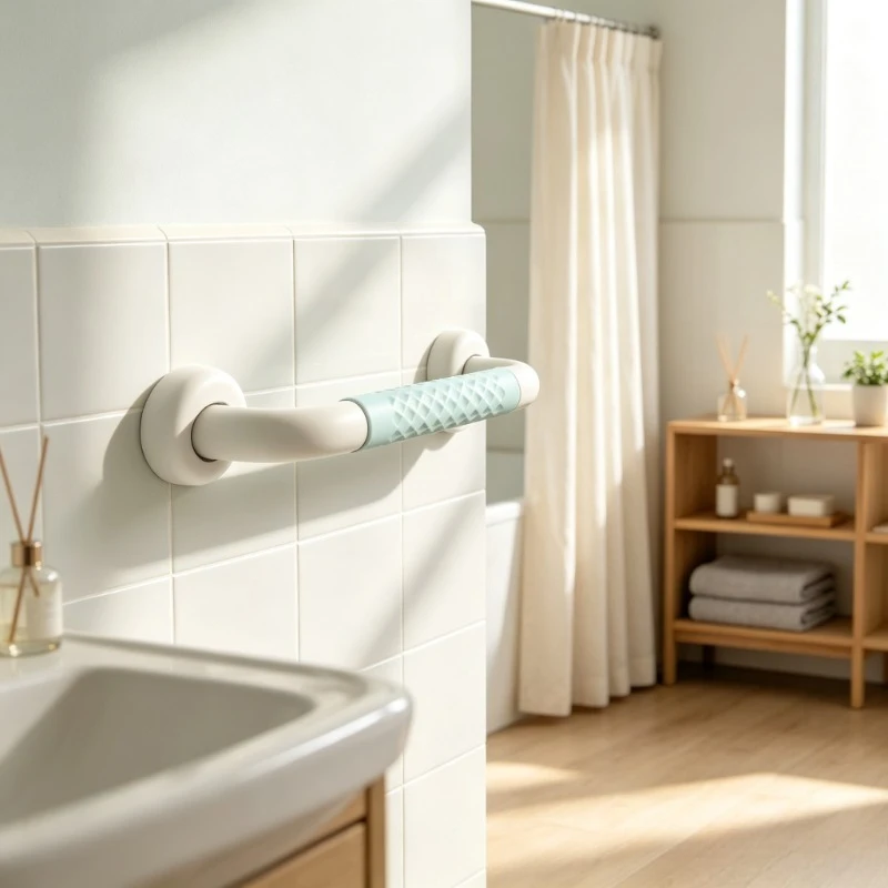 Bathroom Grab Bar Rail Handle Support Glow-in-the-Dark Aluminum Anti-Slip Wall Mount for Elderly Disabled Toilet Shower Safe