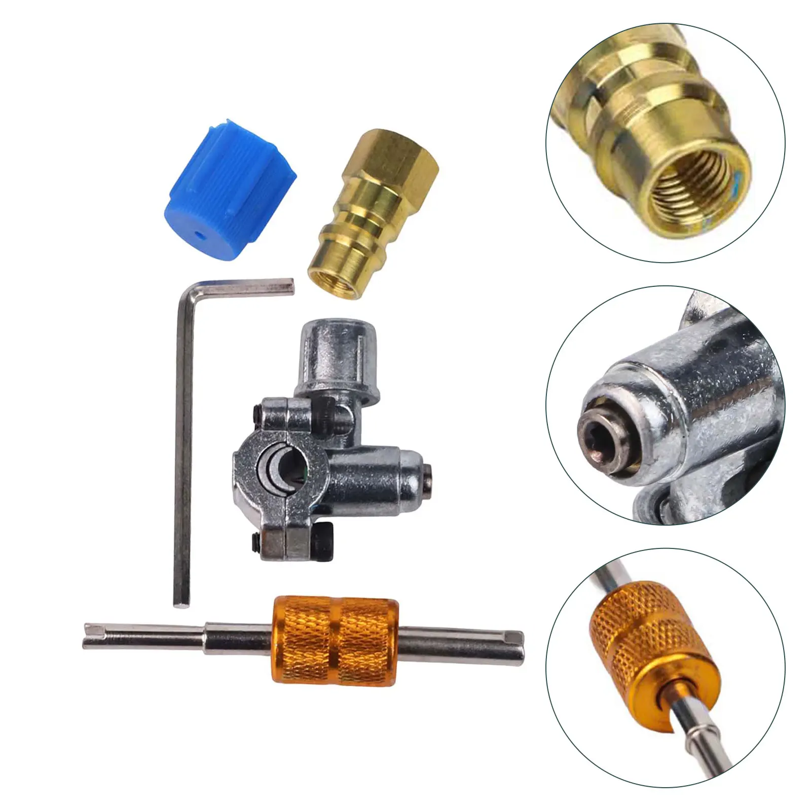 001                     Car A/C Retrofit Valve Kit With Dust Cap For HVAC System For R12 To For R134A Car Air Conditioning Tools