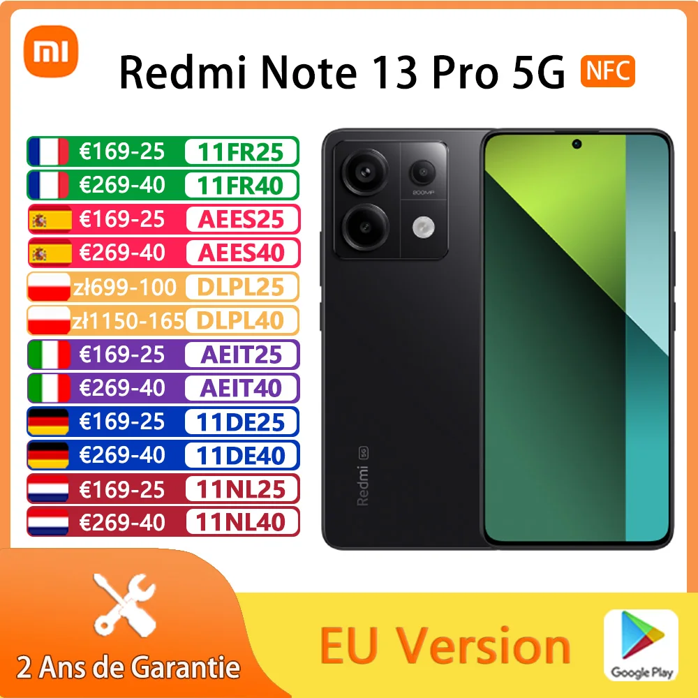 Xiaomi Redmi Note 13 Pro 5G,Smart Phones,NFC,6.67