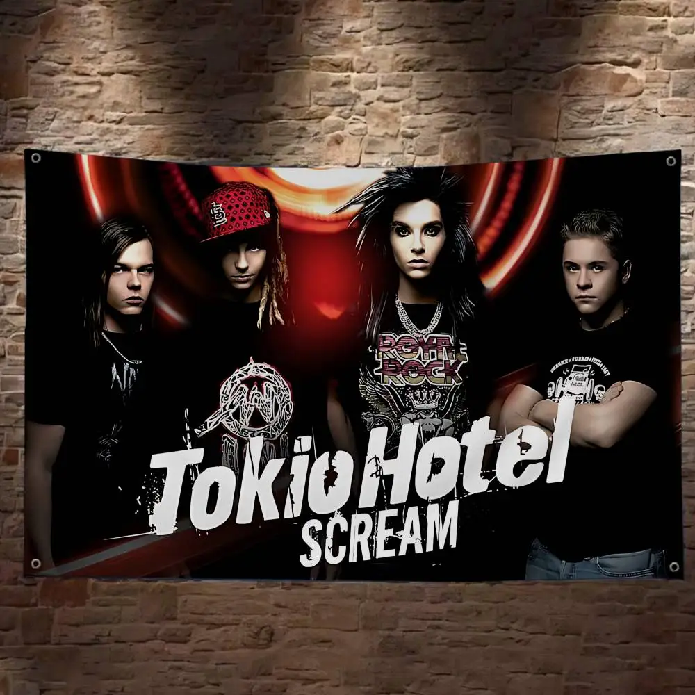 Metal Rock Band T-Tokio H-Hotel Retro Flags Multiple Choice Living Studio Booth Interior Decoration Banner