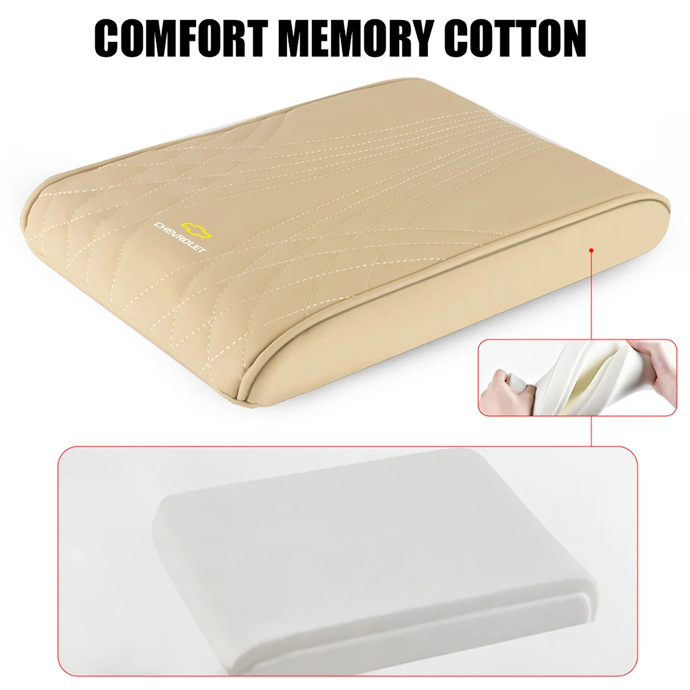 PU Leather Car Armrest Box Height Pad Auto Center Armrest Protective Cushion Support For Chevrolet Cruze Lacetti Sonic Spark