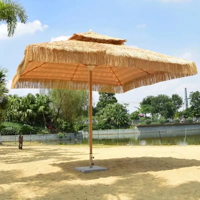 Luxury Synthetic Thatch Roof Couch Grass Outside Garden Furniture Sun Parasol Umbrella Outdoor