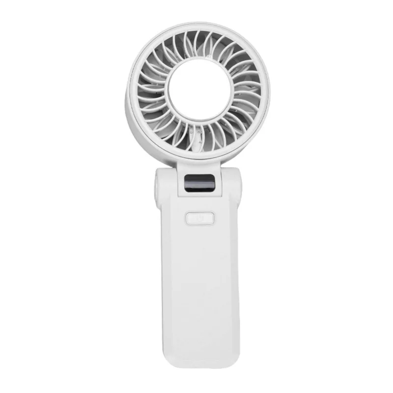 

Foldable Handheld Fan 5 Speed Digital Display Quiet Long Lasting Running Personal Fan With Lanyard For Daily Use Outdoor