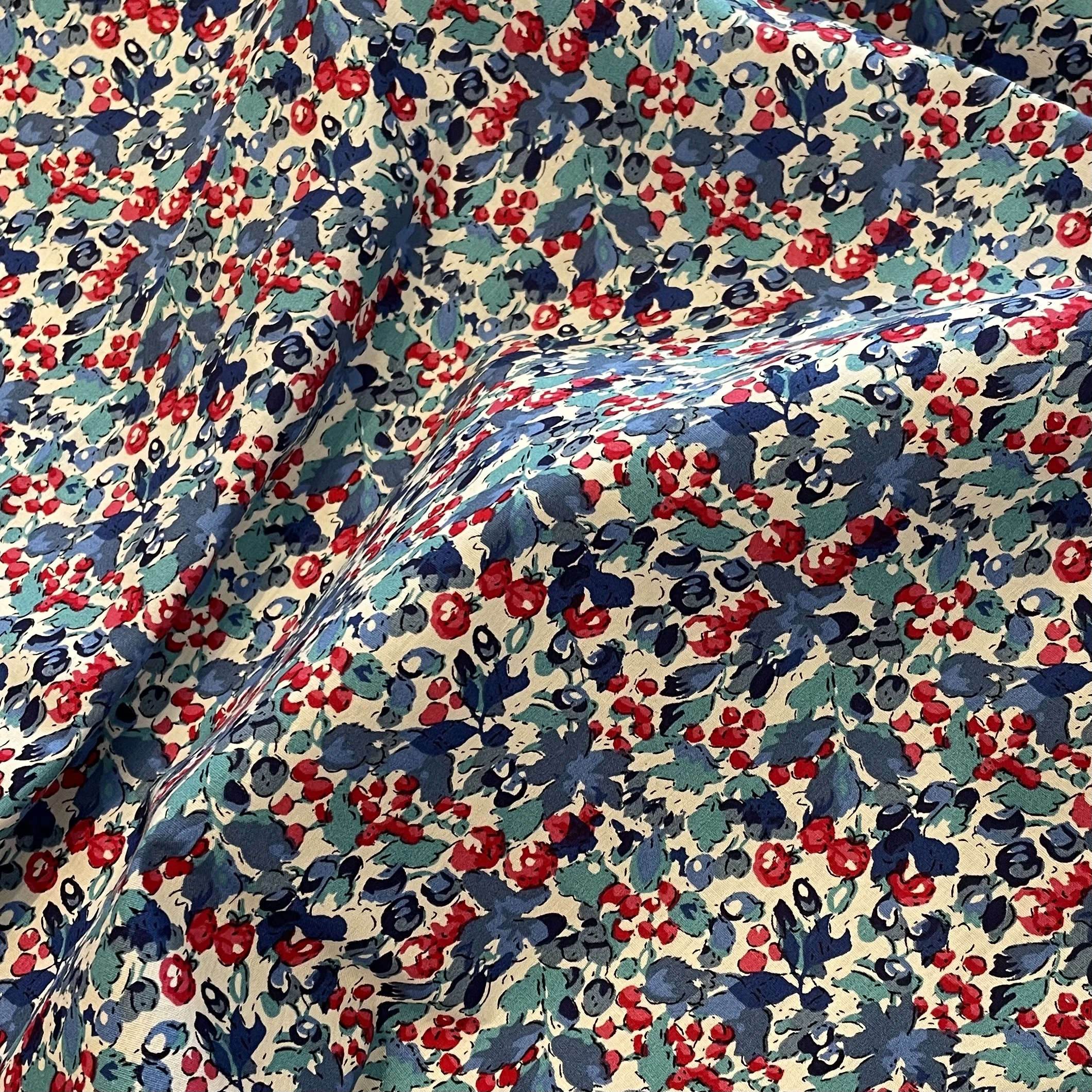 Purple Floral 100%Cotton 40S Like Liberty Fabric For Kids Baby Sewing Cloth Dresses Skirt Handmade Designer Patchwork Half Meter