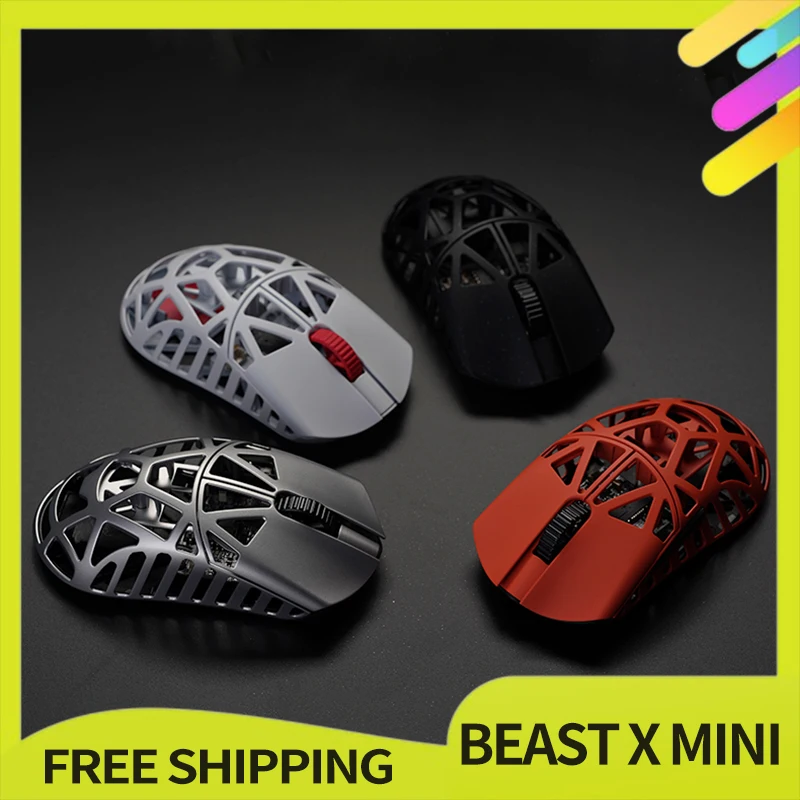 Wlmouse Beast X Mini Mouse Wanling Dual Mode Wireless Mouse Lightweight Paw3395 Hollow Out Custom Rgb Magnesium Alloy Mouse