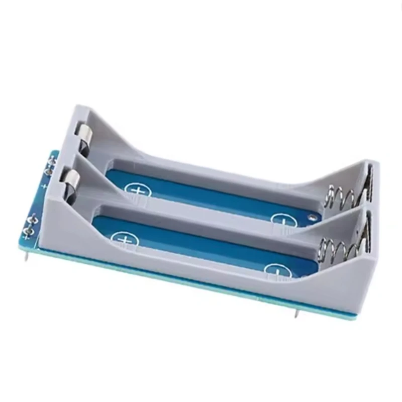 18650 and 21700 Battery Holder with 2 Bays, Plastic Spring Contact Tray for Battery Sorting Tasks, Repair Table Use, and Home