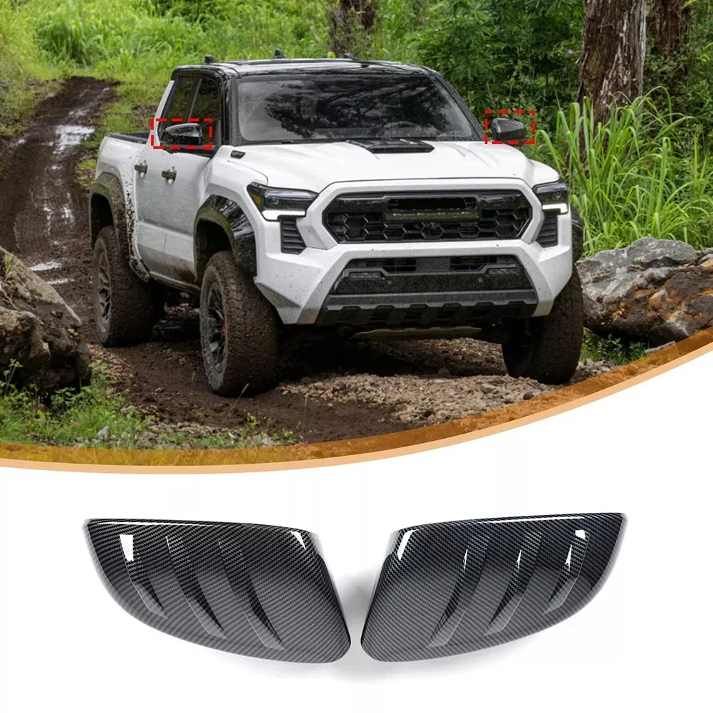 Redefine Your Ride Индивидуальные чехлы для зеркал из АБС-пластика с элегантным эстетичным углеродным волокном для 2024 года для Tacoma