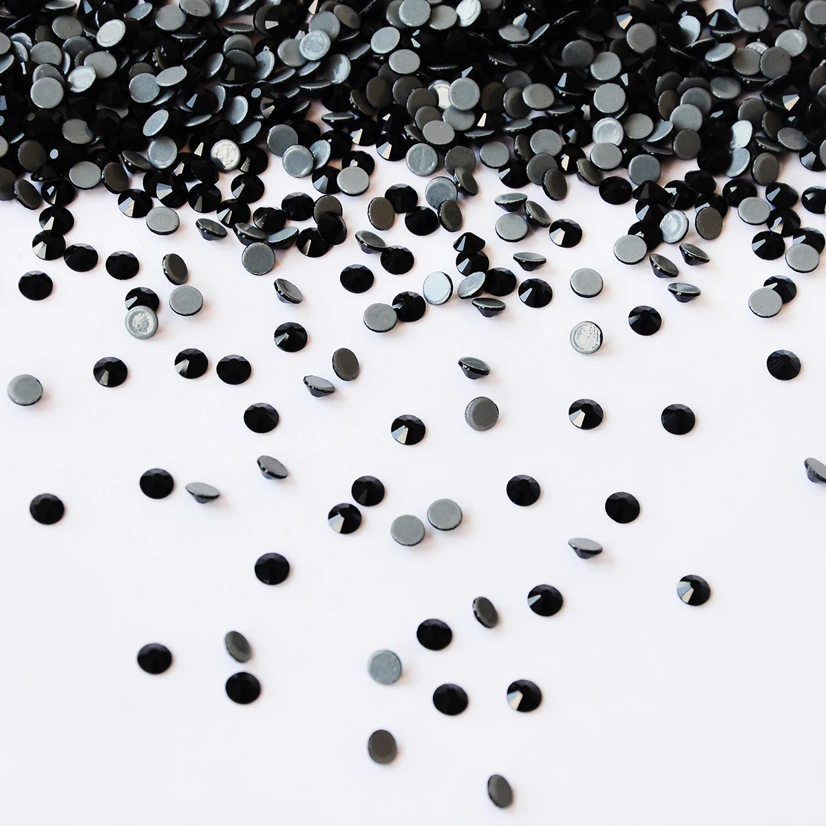 Black Jet Color DMC Iron On Rhinestone, Hot Fix Crystal, Strass Sewing Fabric, Garment Stones, SS6, SS10, SS16, SS20, ss30