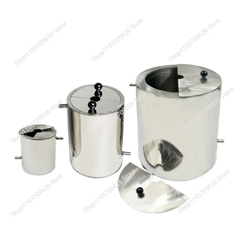 Double-layer 304 stainless steel barrel disperser 1.5L circulating tank 3 liters 5 liters mixing bucket grinding cooling bucket