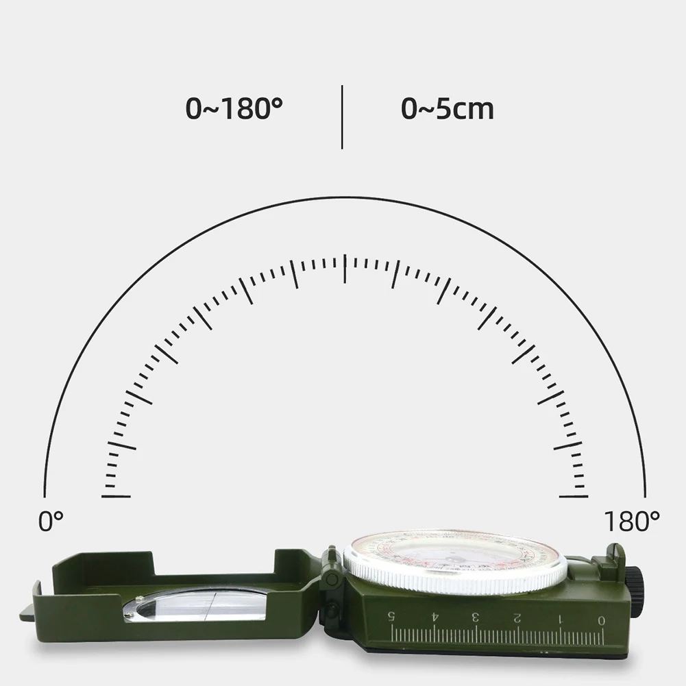 Bússola exterior portátil do metal do bolso com 360 ° Rotatable Dial Design, caminhadas, camping, sobrevivência Atividades