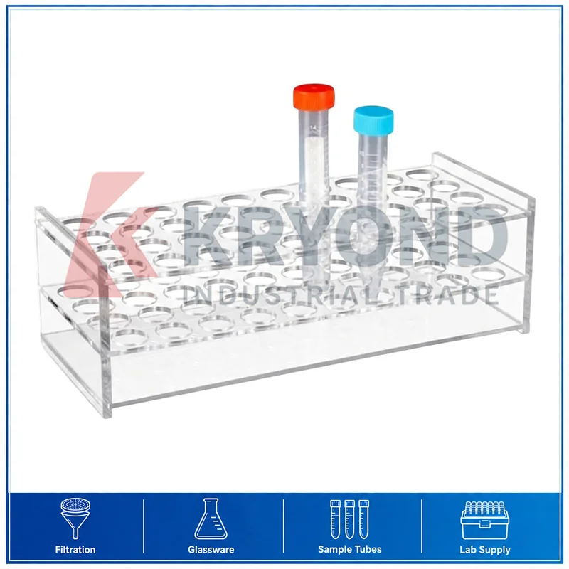 Generic Plexiglass Centrifuge Tube Rack 10mL 15mL 40 Holes Transparent Holder Storage Stand Shelf Lab Consumable Product 1PCS