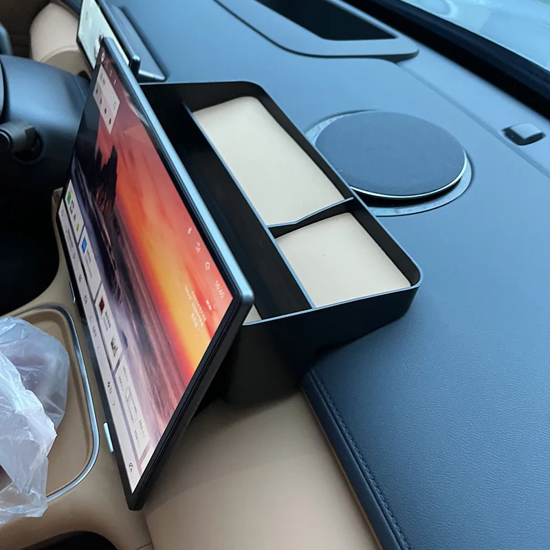 لجيلي غالاكسي ستارشيب 7 EM-i 2024 2025 وحدة التحكم المركزية المنظم صندوق تخزين غير قابل للانزلاق صينية مخصصة خلف شاشة المعلوماتية