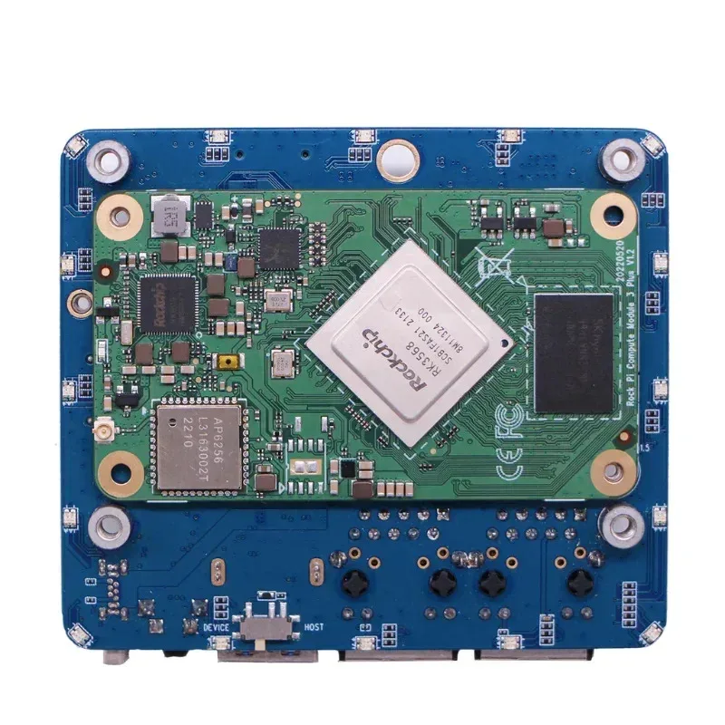 RADXA E25 Dual Network Port dengan RK3568 CM3I Core board dengan Casing Logam