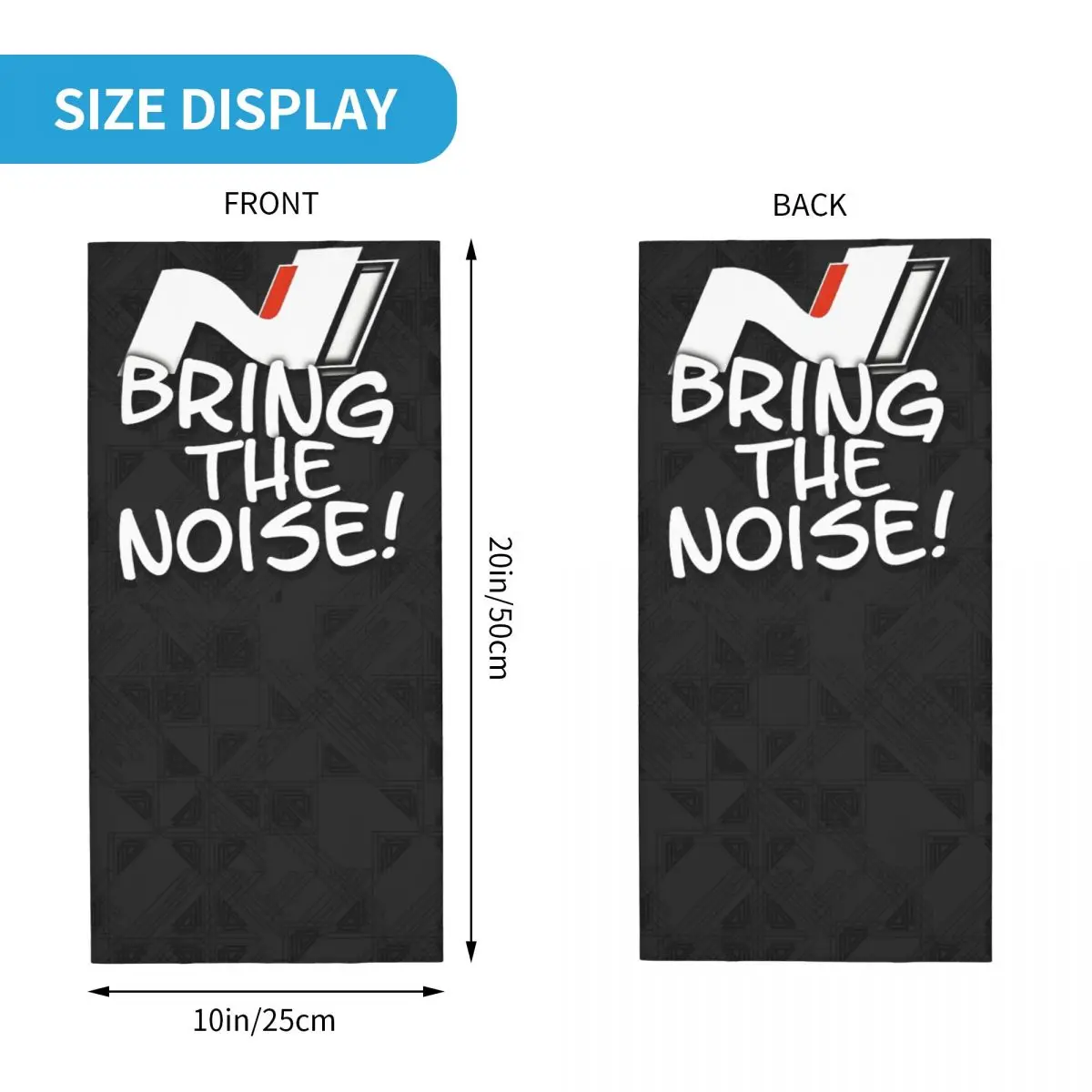 Unisex N - Bring The Noise Motocicleta Impresso Lenço, Bandana de Motocross, Tampa do Pescoço, Corrida Face, Caminhadas, Adesivo Lavável