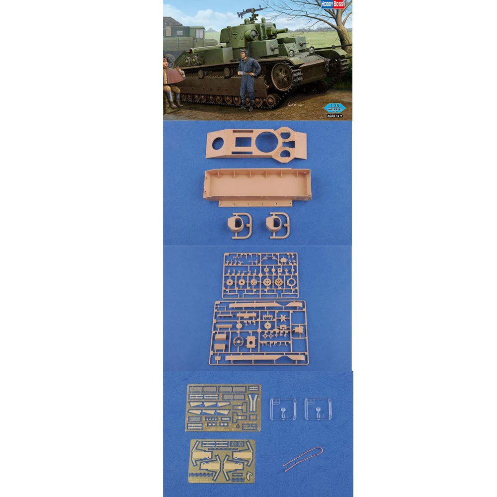 

Hobbyboss 83855 1/35 Scale Russian T28 T-28 Medium Tank Cone Turret Vehicle Hobby Craft Plastic Assembly Model Building Kit
