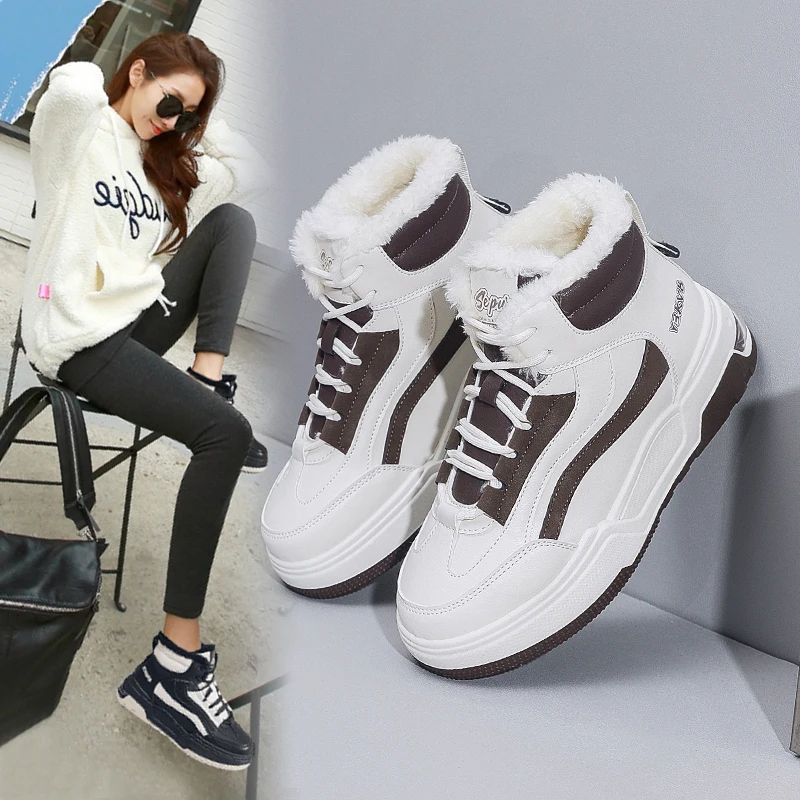 Sports and leisure board shoes for women 2024 autumn and winter new trend fashion comfortable with all cotton shoes for women