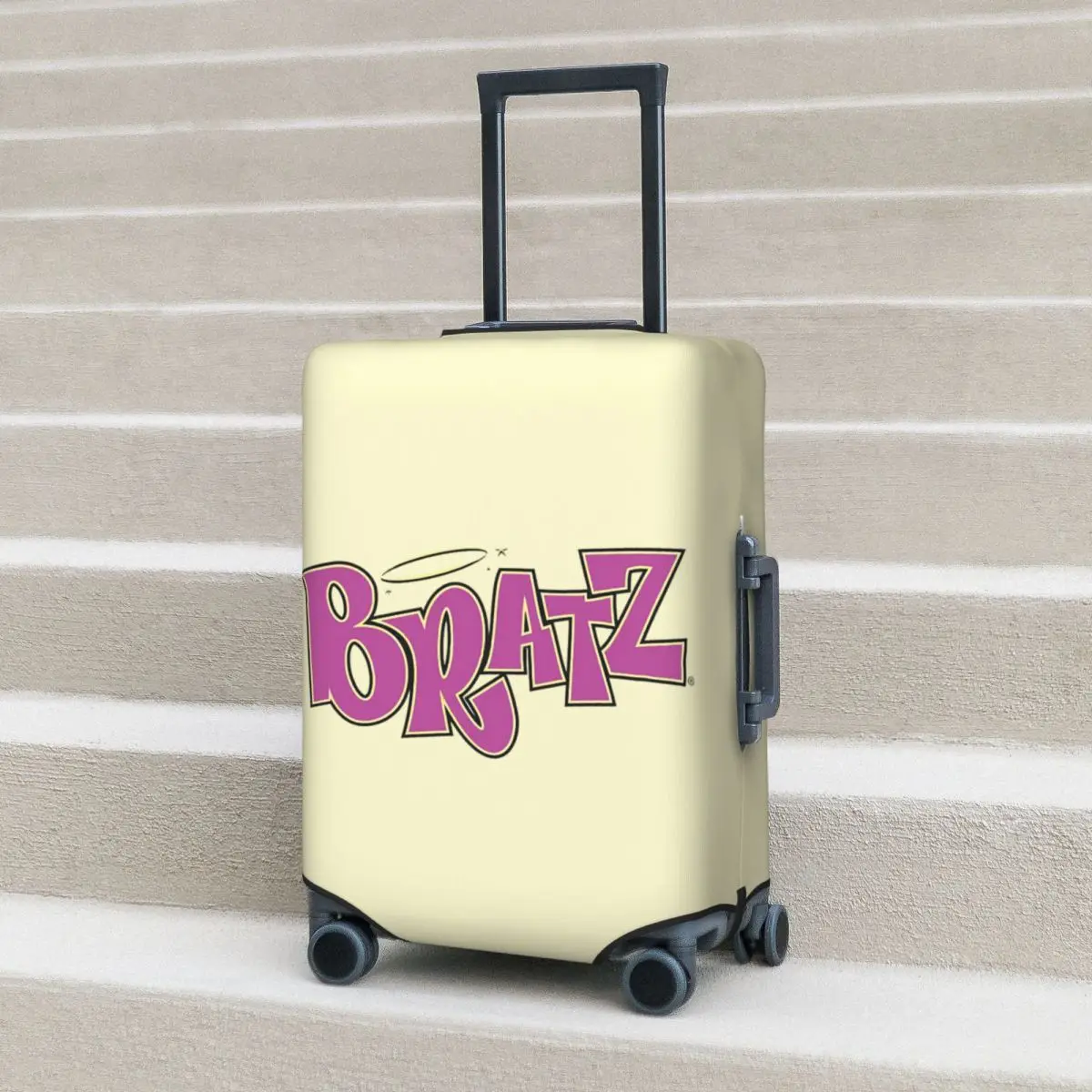 

Bratz Logo Suitcase Cover Protection Elastic Trip Luggage Protector Covers for 18-32 Inch
