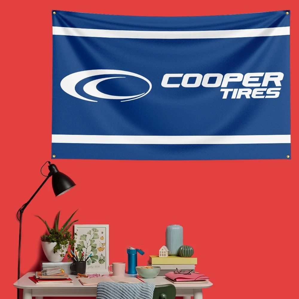 Cooper Tires Flag   Polyester Garage Wall Decor Banner For Auto Fans