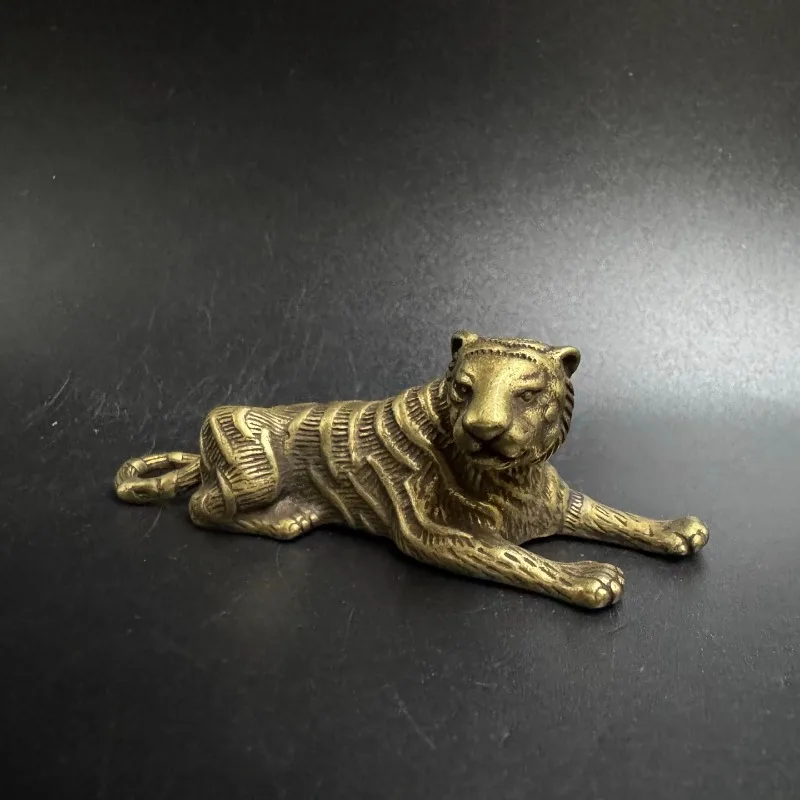 New Copper Zodiac Tiger Ornament, Exquisite Craftsmanship, Crouching Tiger Accessories