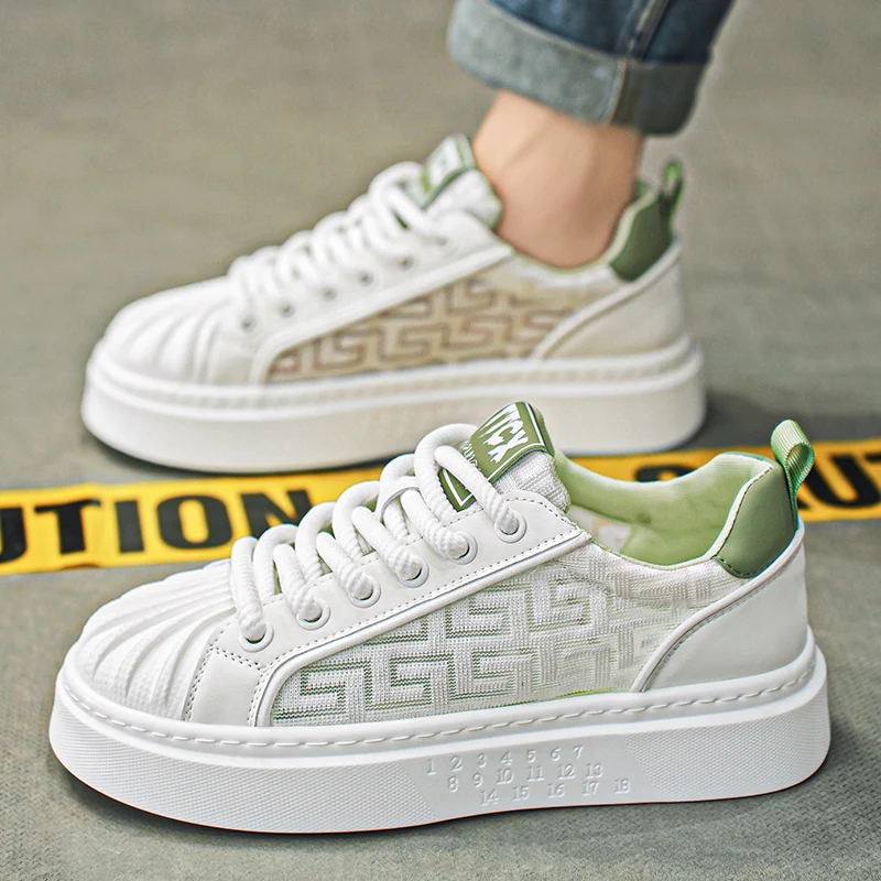 

2026 New Men's Breathable Sneakers Fashion Trend Versatile Casual Shoes Thick Soled Height Increasing Sports Running Shoes Men