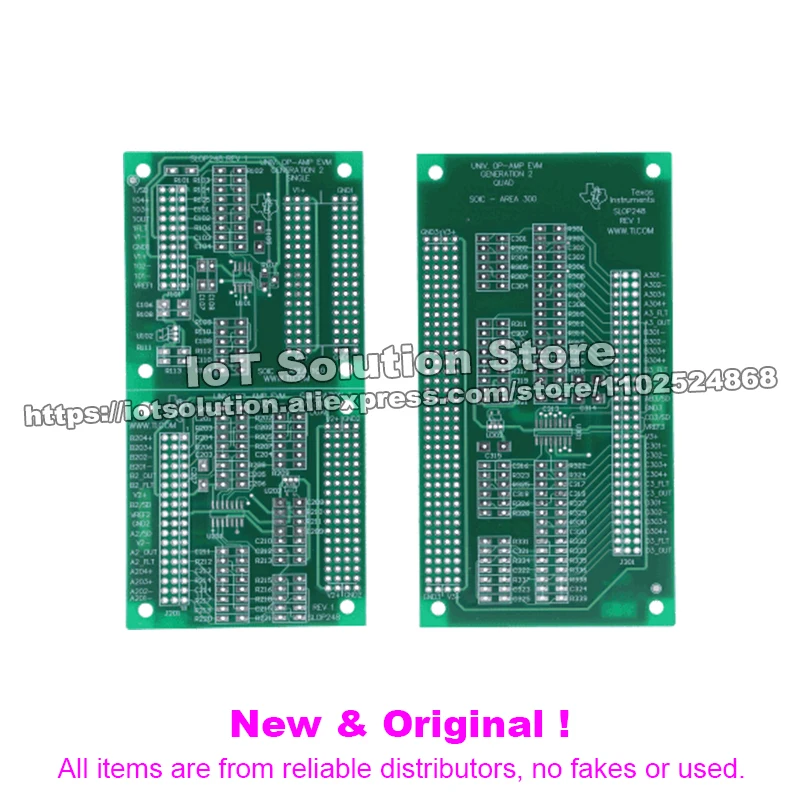 OPAMPEVM-SOIC Universal evaluation module for single/dual/quad op amps with or without shutdown in SOIC packages OPAMPEVM SOIC