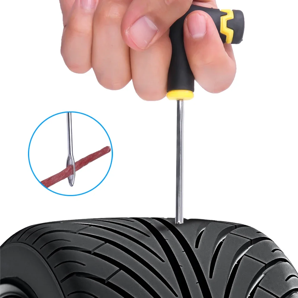 Car Tire Repair Tool Tire Repair Kit Studding Tool Set Puncture Plug Practical Hand Tools for Car Truck Motorbike Z4