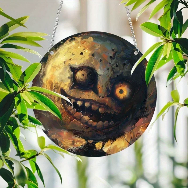 ديكور نافذة أكريليك مربع من Spooky Halloween Monster Suncatcher مثالي لغرفة النوم وغرفة المعيشة مثالي لعيد الهالوين وعيد الميلاد