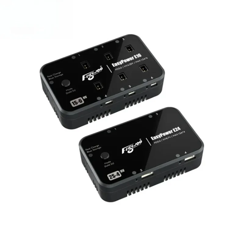 Flywoo EasyPower E16 1S / E24 2S LiHV Battery Charger with 65W Fast Charger for FPV Model Aircraft