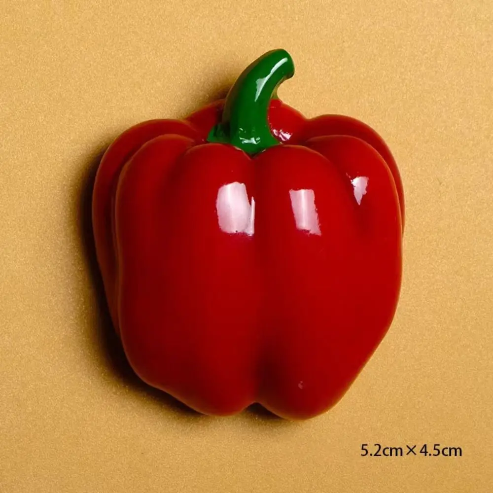 Resin Fruits Vegetables Fridge Magnets 3D Vegetables Magnets Sticker Refrigerator Stickers Creative Refrigerator Ornament