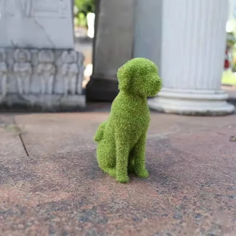 Decorative Peeing Dog Topiary Outdoor Topiary Simulation Flocking Dog Without Ever a Finger to Prune or Water Decorative Pet