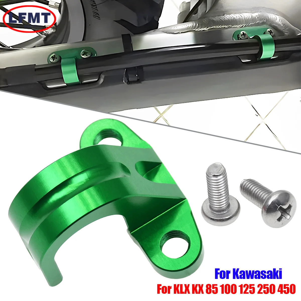Vorderradbremsschlauchklemme für KAWASAKI KX450 KX250 KX100 KX85 KX 250F 450X Bremsschlauchführungsklemme Motorrad Spannleitung