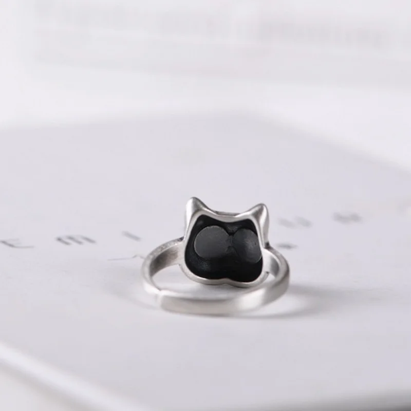 Charm Blue Eyes Cat Rings for Women Girls Cute Animal Trendy Men Jewelry Gifts