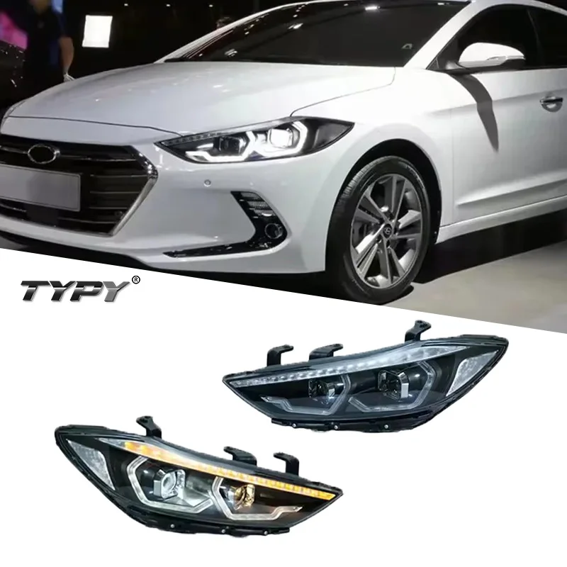 

Car Head Lamp for HYUNDAI Elantra Upgrade Modified to NEW Elantra Dynamic Turn Signal Brake Car LED Headlight 2016-2020 Assembly