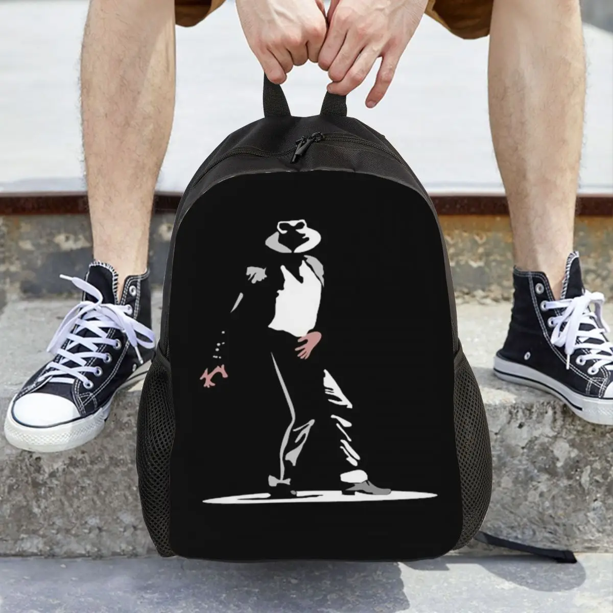 Michael Jackson Dancing Backpack Daypack Large Capacity Boys Girls BookBag School Bag Shoulder Bags for Men Women
