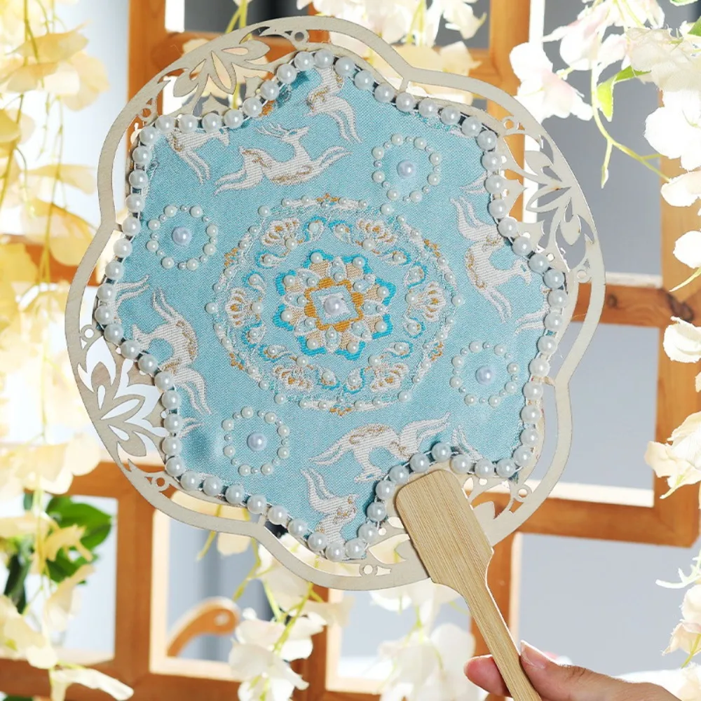 

Ручной веер в китайском стиле, ручная работа, набор материалов для самостоятельного изготовления, веер для вышивки, винтажный веер с кисточкой, веер в древнем стиле, танцевальное представление