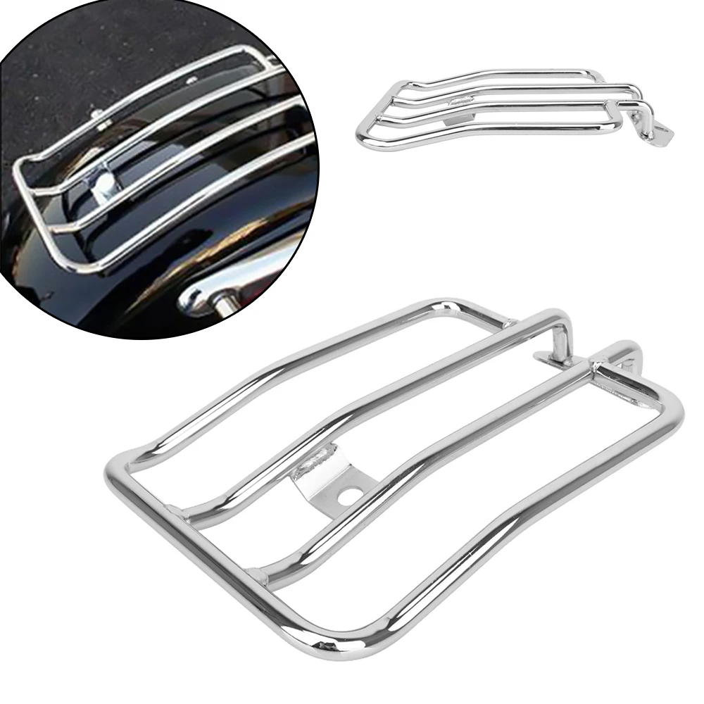 

Chrome Motorcycle Rear mudguard Solo Seat Luggage Rack Support Shelf For Harley XL Sportsters Iron 48 883 XL1200 2004-2021