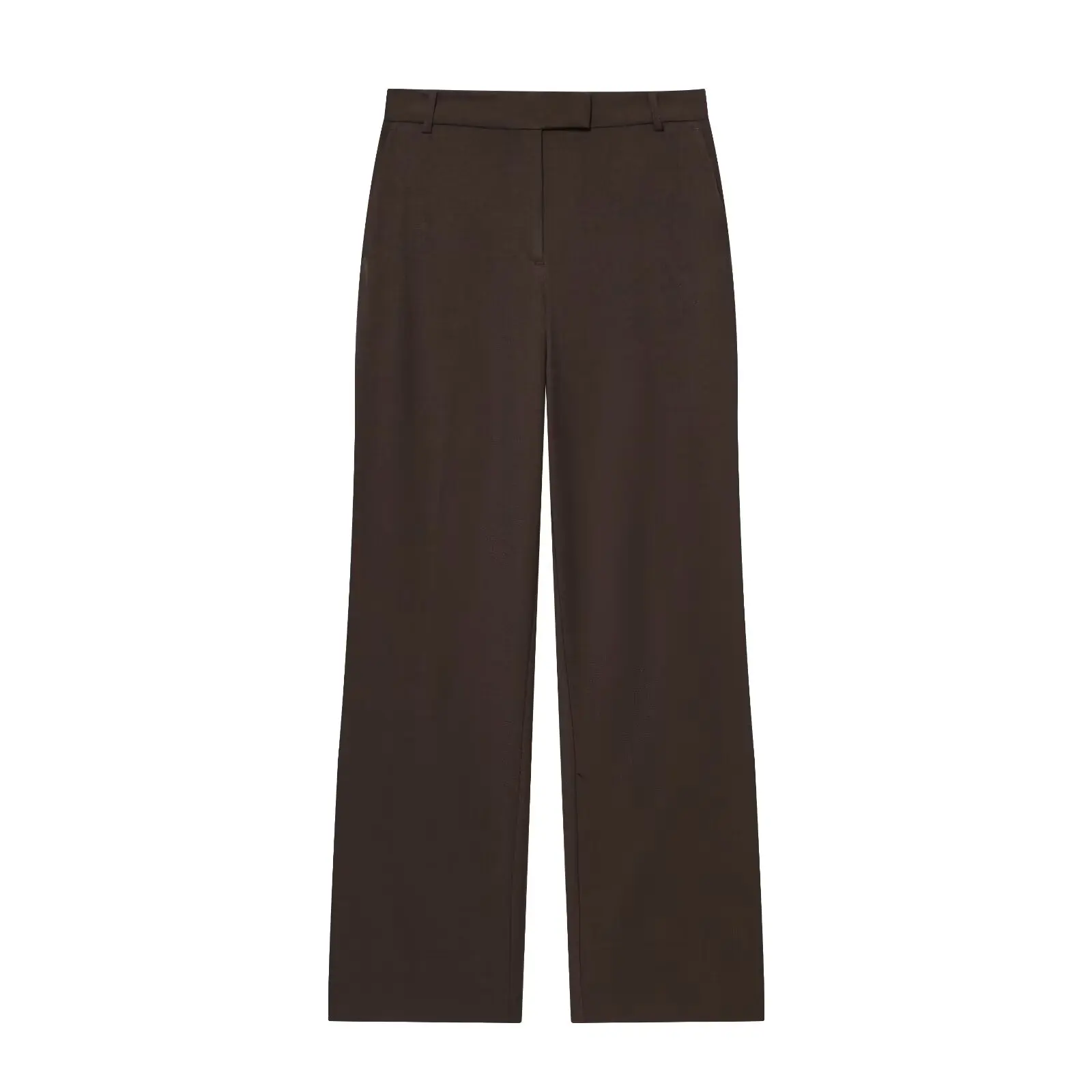 여성 하이웨이스트 팬츠 세트 투피스 정장 칼라 조끼 벨트 스트레이트 팬츠 투피스 세트 여성 의상