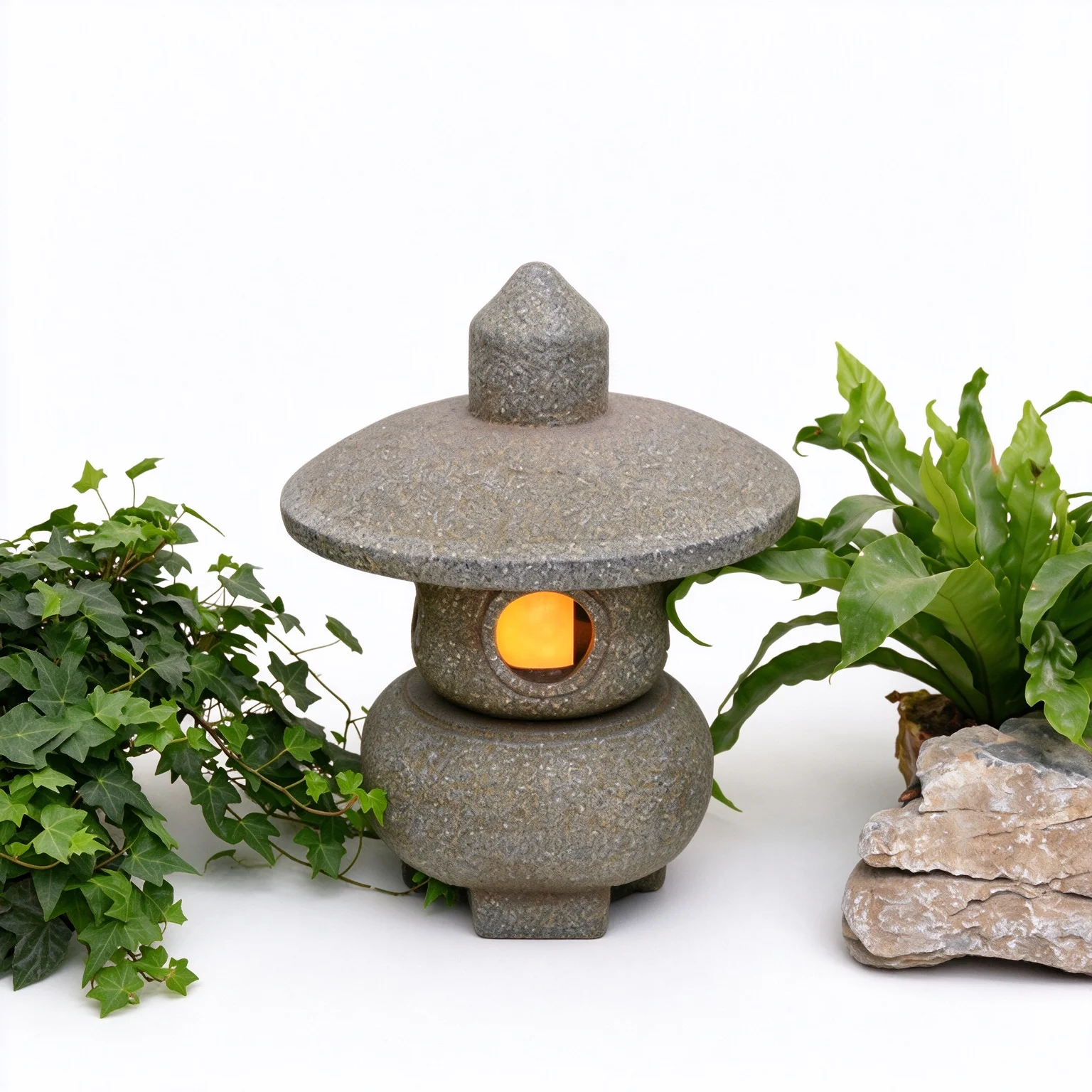 Antique Palace Lantern, Resin Fiberglass Stone Lantern Ornament, Chinese Style Soft Furnishing Accessory for Garden Decoration