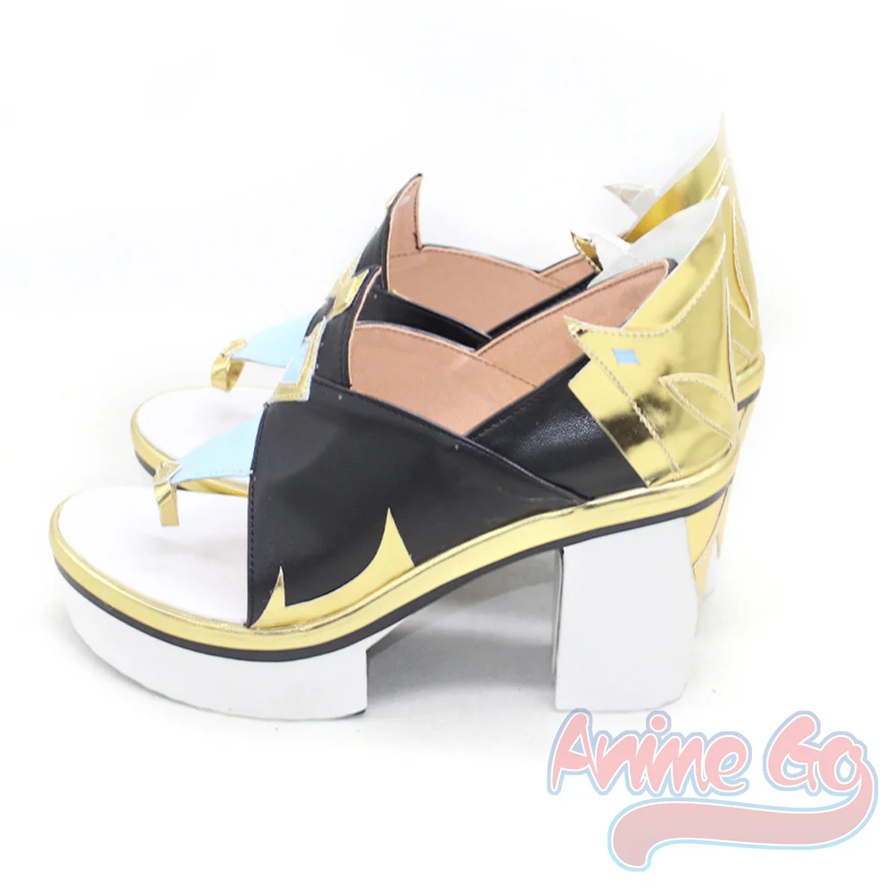 Zapatos de Cosplay Genshin Impact Shenhe para mujer, zapatos de tacón alto, C00934