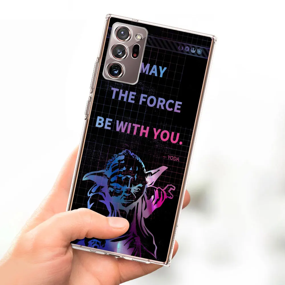 Yoda Darth Vader Obi-Wan Kenobi Case for Samsung Galaxy Note 20 Ultra 5G 10 Plus 8 9 10 Lite Transparent Soft Phone Cover M52 J4