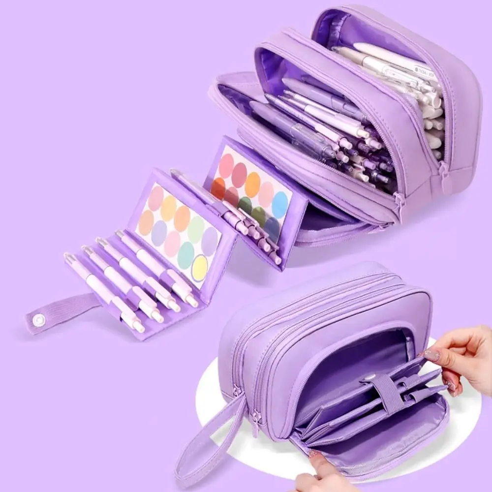 Чехол для ручек, большая вместительная сумка для хранения ручек с несколькими карманами, износостойкая сумка для хранения канцелярских принадлежностей из ткани Оксфорд, студенческая сумка