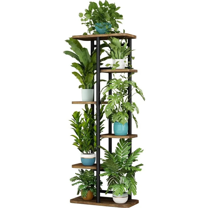 

Plant Stand 6 Tier 7 Plant Multiple Flower Rack Holder Shelves Rack Storage Organizer Display Indoor Planter for Balcony Bedroom