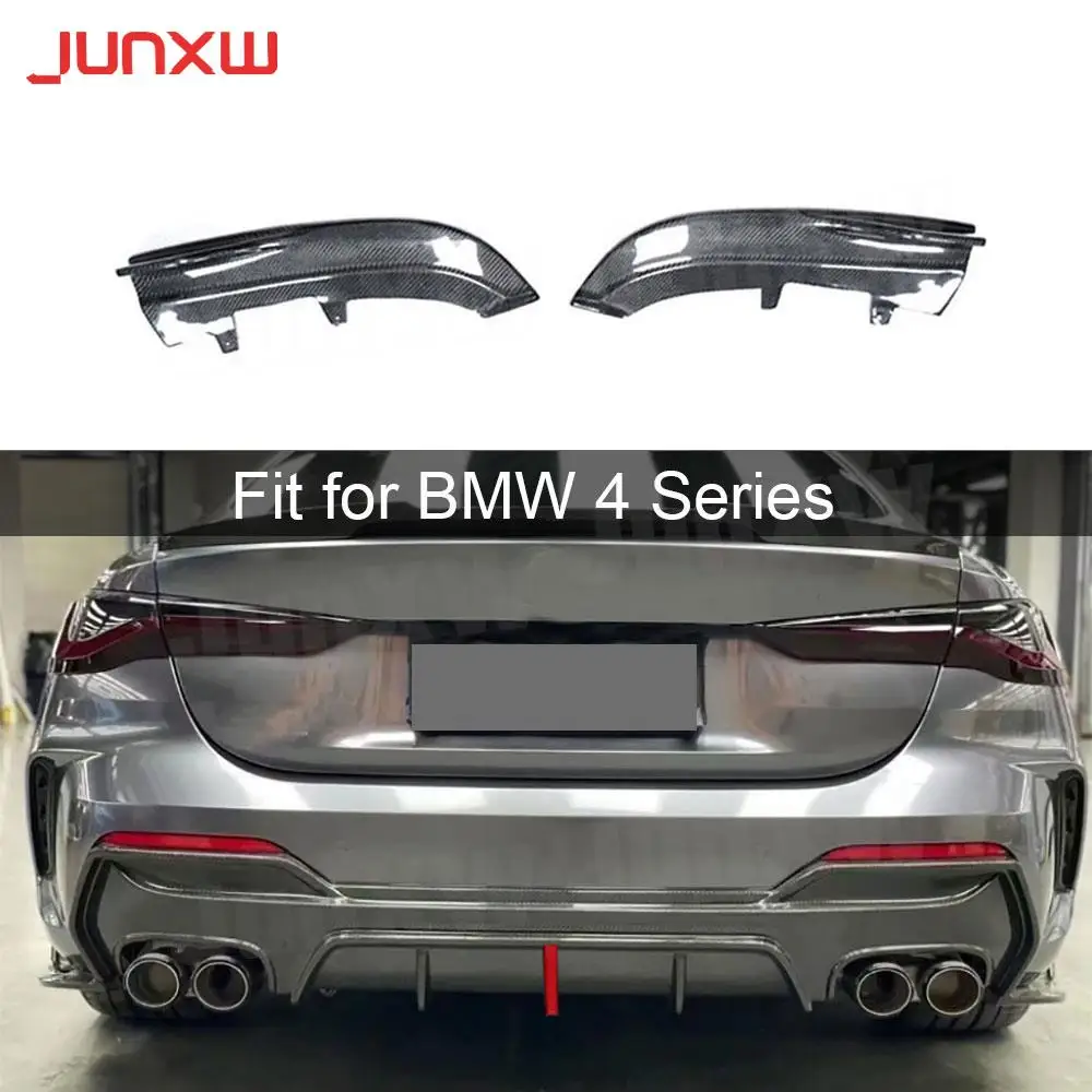 

For BMW 4 Series G22 G23 Coupe 2021 + Carbon Fiber Rear Bumpers Side Splitters Canards Car Styling FRP