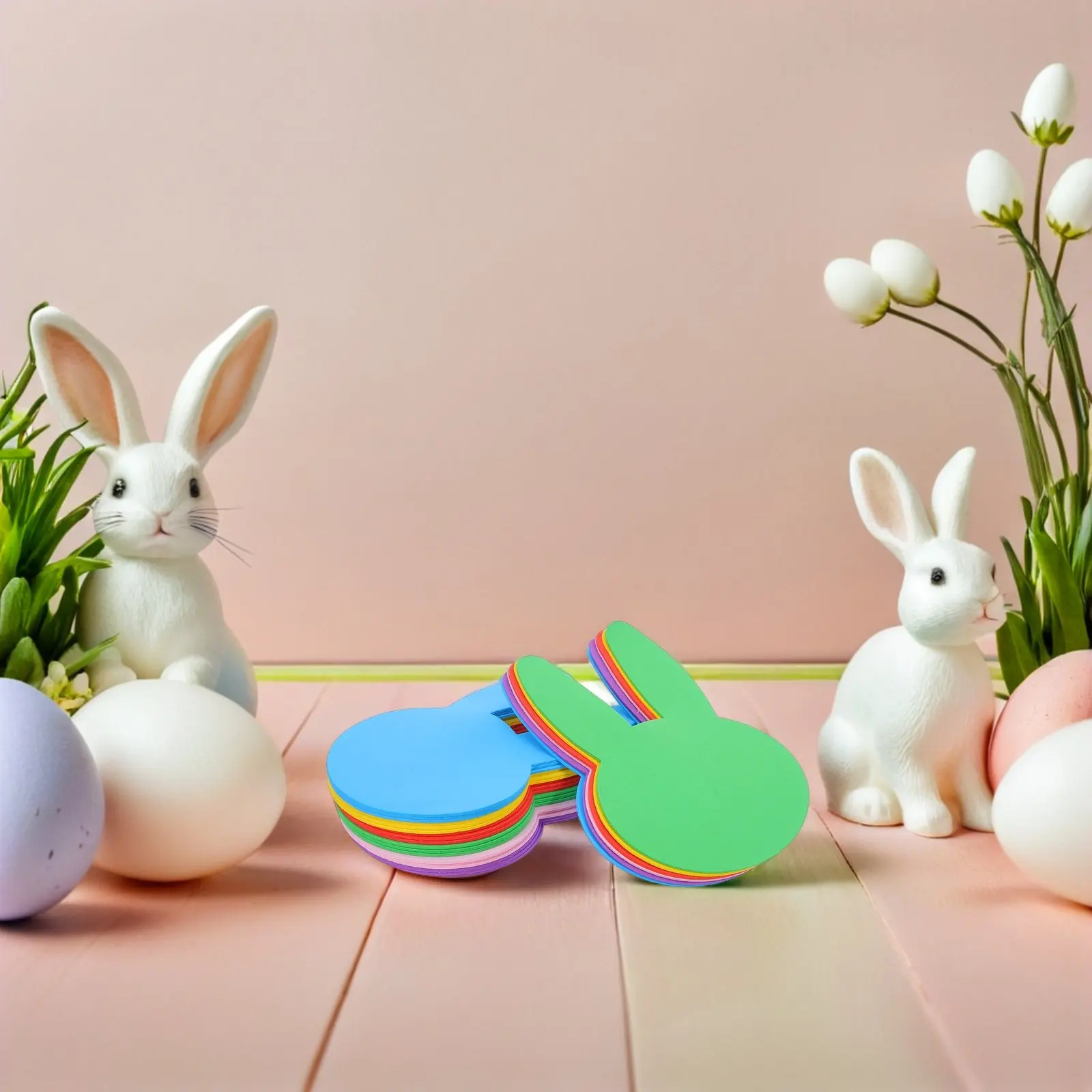 

72 шт. фигурок кроликов из ЭВА-пены, разноцветные вырезки кроликов, наклейки на стену для пасхальных поделок, декора класса, детской комнаты, вечеринки