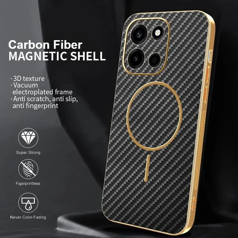 Kevlar Carbon Fiber N52 Strong Magnetic Phone Case for OnePlus Nord6 Nord5 Nord4 Nord3 Ce5 Ce4 for Magsafe Charge Protect Case