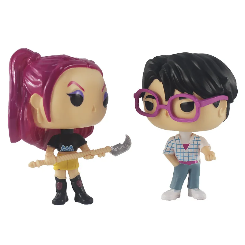 6 قطعة/المجموعة Kpopes شيطان الصيادين نموذج لجسم لعبة بولي كلوريد الفينيل الكرتون الألعاب الأجهزة الطرفية مكتب ديكور جمع أرقام لعبة مجسمة للطفل #5