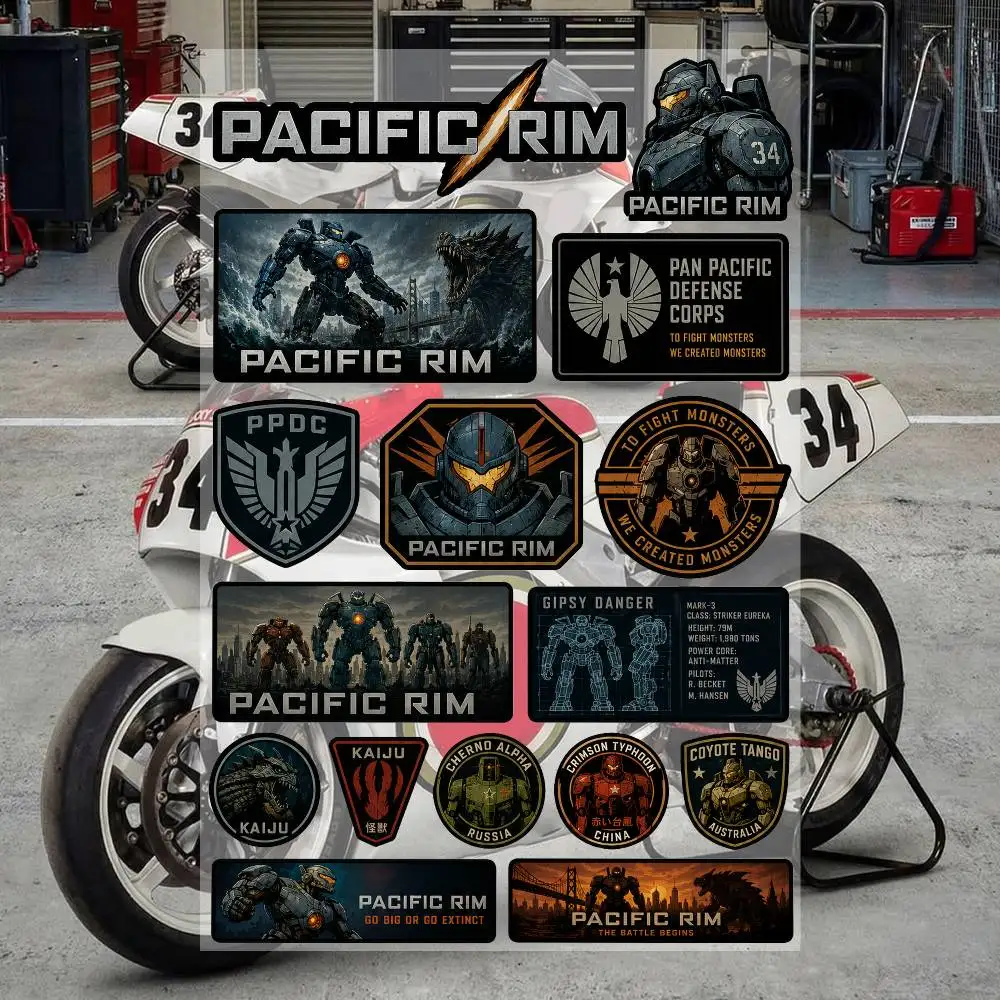 P-acific R-iM- Ästhetische Graffiti Wasserfeste PVC-Aufkleber für Auto Motorrad Skateboard Helm Notizbuch